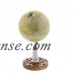 Decmode Modern 10 inch matted yellow marble and mango wood globe, Yellow   